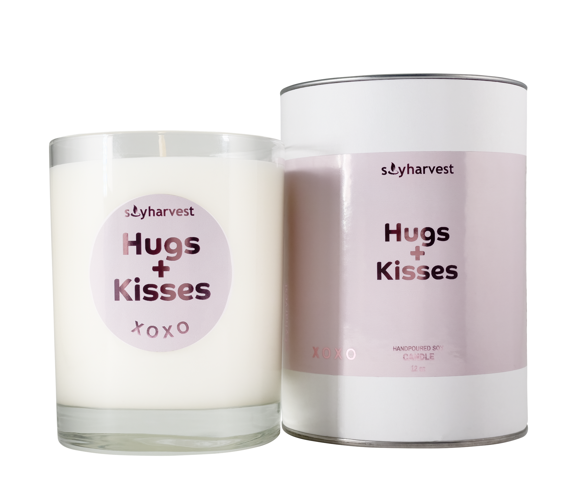 hugs kisses soy candle cotton wick