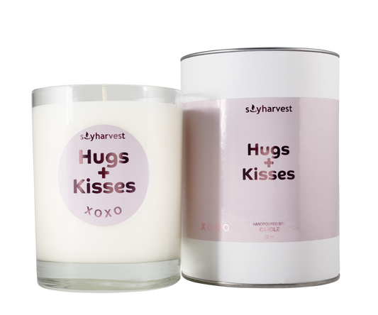 hugs kisses soy candle cotton wick